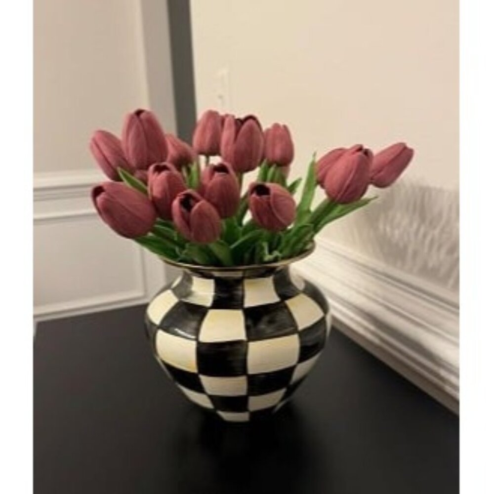 New 20pcs Mauve Artificial Tulip Silk Fake Fall Flowers 13.5" for Mother's Day